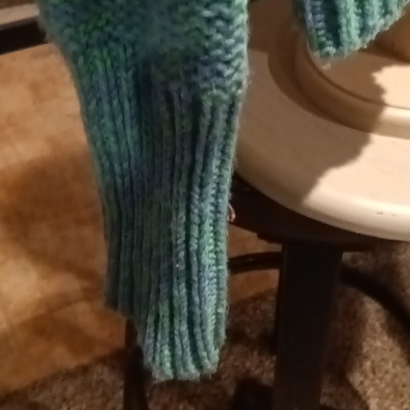 FINAL PRICE American Eagle Outfitters purple/green sweater w brown buttons - Picture 11 of 13